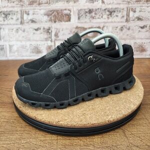 On Cloud Running Shoes Womens 7 Black Mesh Lightweight Athletic Sneakers